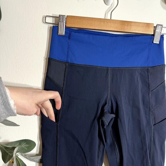 Lululemon Blue Cropped Leggings LAST CALL - Picture 3 of 5